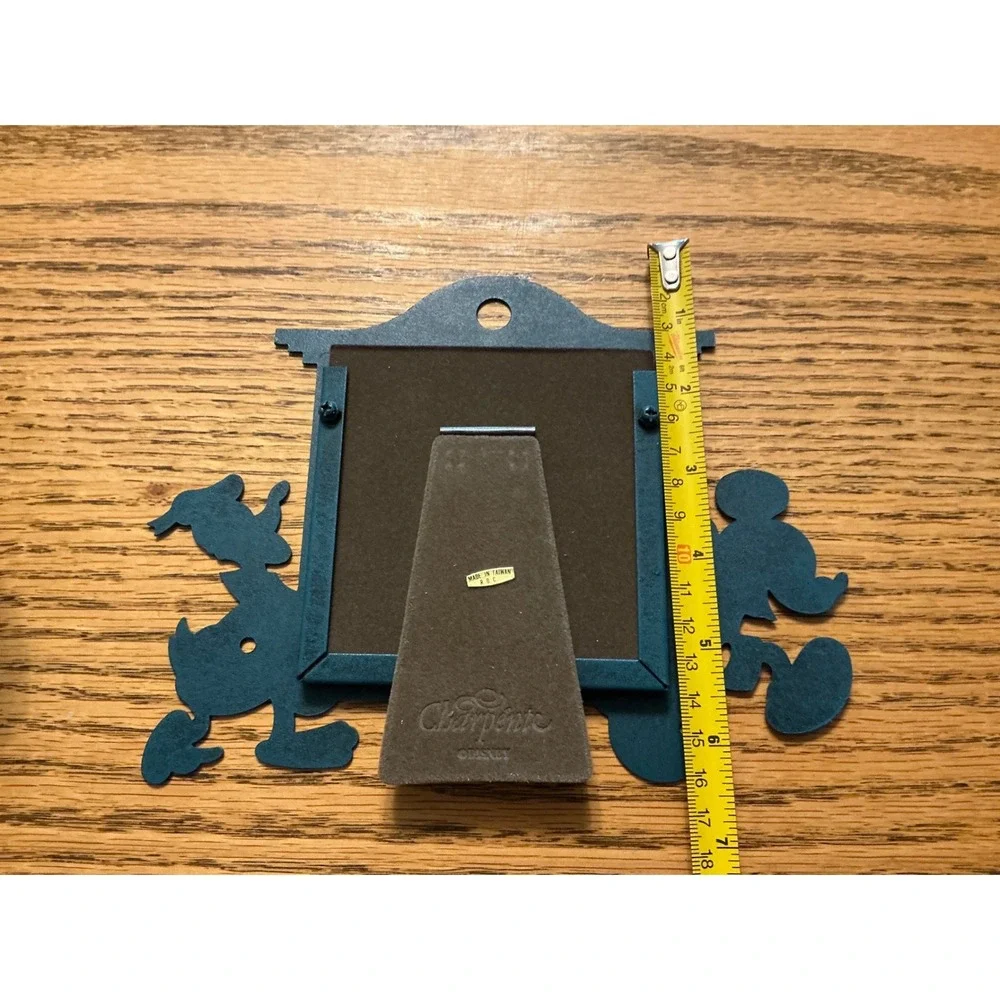 Vintage Mickey & Co Disney Picture Frame Mickey Mouse Donald Duck Silhouette Box